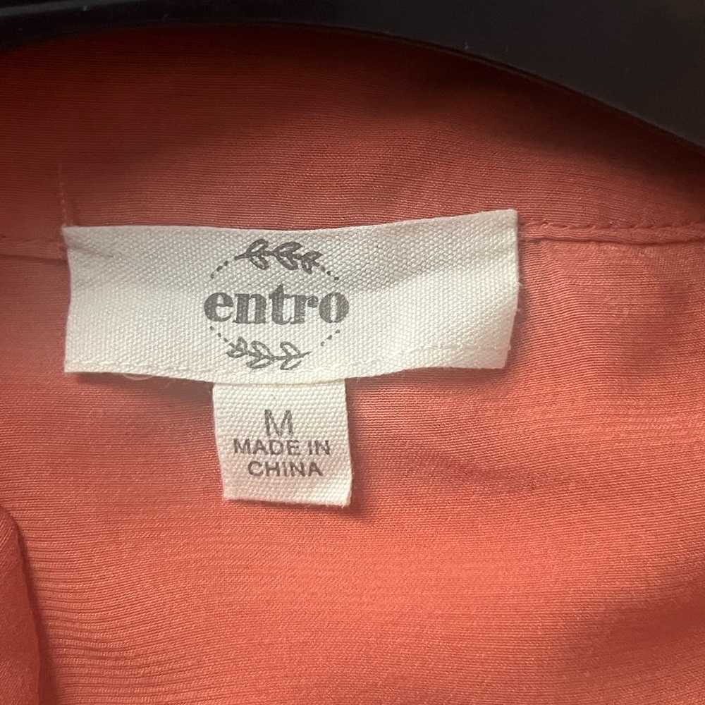 Entro Colorful Stylish‎ Coral Floral Dress, Size M - Picture 10 of 11
